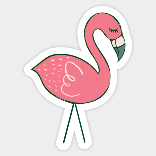 Campsite Flamingos Sticker